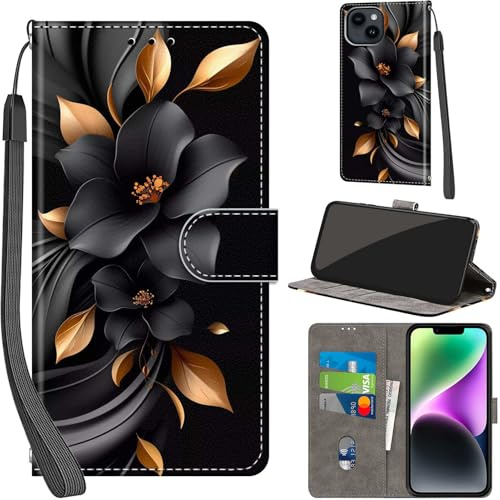 Haninsuze Phone Case for iPhone 15 6.1-inch, Leaves flowers