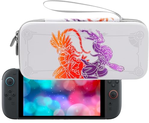 CHIKIXSON Carrying Case for Nintendo Switch 2 (2025), Hard Shell Travel Bag with 10 Game Card Slots, Portable, White