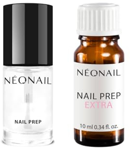 NÉONAIL Nail Prep 7,2 ml & Nail Prep Extra 10 ml Set - Dégraissant à Ongles - Déshydrateur Ongle - Ongles Degraissant - Nail Prep Déshydratant - Nail Dehydrator - Pour Vernis Gel UV Semi Permanent