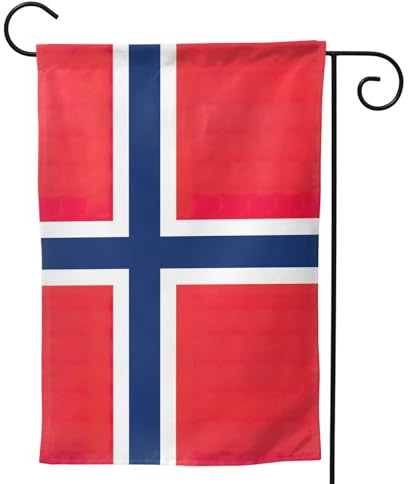 Banderas de jardín de temporada con bandera noruega para exteriores, duraderas, de doble cara, decoración navideña, banderas de patio