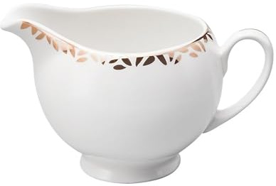 Såsskål Keramisk kaffe- och mjölkkanna med handtag dropppip, guldkantad, 250 ml såskanna, såsskål Såskanna