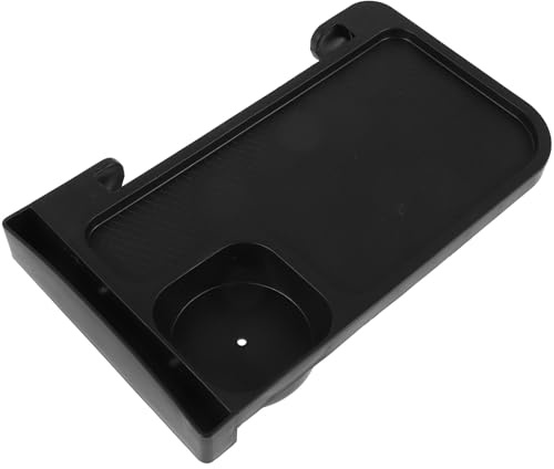 IWOWHERO Bandeja Portavasos para Silla de Eslinga Negra, Soporte Lateral de Plástico Abs Resistente, Accesorio Portátil para Camping y Sillas Reclinables, Bandeja Multifuncional