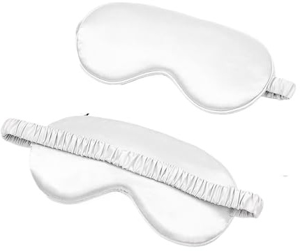 Night Mask Silke Eye Patch Imitation, skuggmask för sömn, avkopplande resefilt, skydd för ögonvård, verktyg för ögonvård (vit)