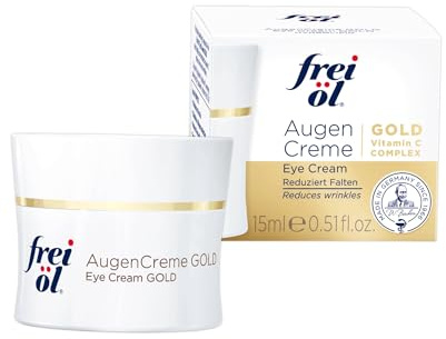 frei öl HYDROLIPID AugenCreme GOLD 15 ml – Anti Aging Augencreme mit Hyaluron, Vitamin A-C-E & wertvollen Ölen, intensive Augenpflege für trockene Haut und feine Linien