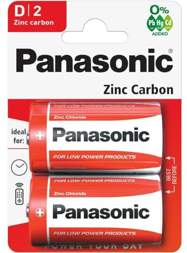 Panasonic batteries, D, Zinc, 1