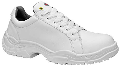 ELTEN Sicherheitsschuhe White Loop Low ESD S2, Damen und Herren, Textil, Stahlkappe, leicht, klassisch 44, Wei�