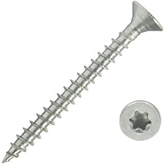 500 Spanplattenschrauben 4,0x40 Edelstahl A2 V2A VA Torx Vollgewinde Holz | Edelstahlschrauben Spanplattenschrauben mit Senkkopf, Holzschrauben, Holzbauschraube, Universalschrauben mit verstärktem Kopf