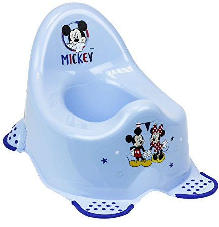 keeeper Pot pour Bébé Disney Mickey et Minnie, De 18 Mois à 3 ans Environ, Fonction Antidérapante, Adam, Bleu