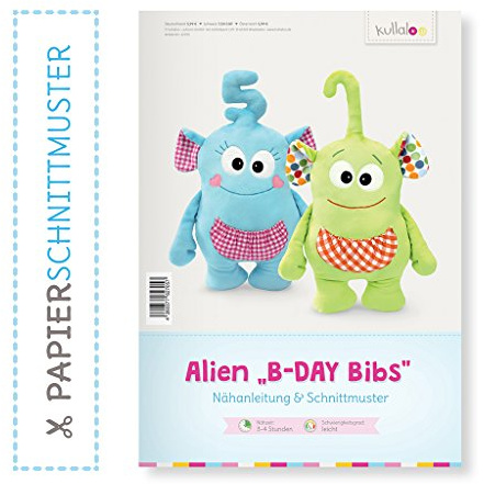Alien nähen: Nähanleitung und Schnittmuster Alien „B-DAY Bibs“