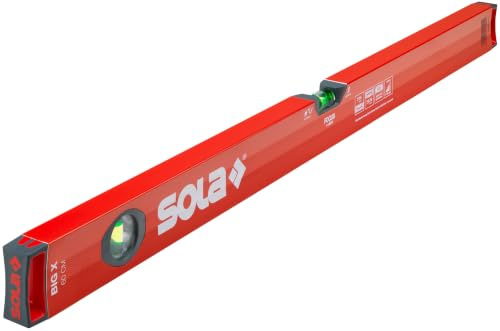SOLA BIGX 60 - Wasserwage 60 cm - patentierte SOLA-FOCUS Libelle - mit schockabsorbierenden Endkappen