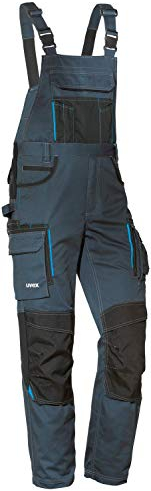 Uvex Tune-Up Pantalones de Trabajo Largos para Hombres - Petos con Cintura elástica y Bolsillos en la Rodilla - Azul - 44
