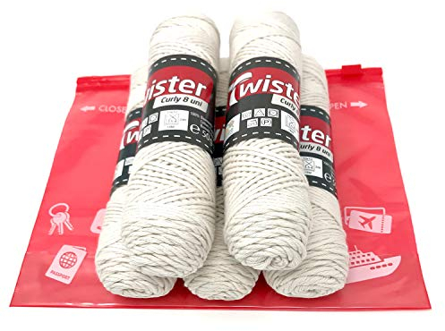 Haekelgarn Baumwollgarn Stricken Haekeln Basteln 5x50g Fb.20 natur inkl.Zippbeutel