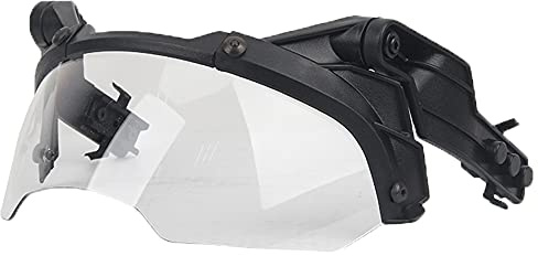 WISEONUS Lunettes de casque tactiques universelles, lunettes de casque d'airsoft amovibles, accessoires de chasse au paintball pour casque MICH/FAST (lentille transparente)