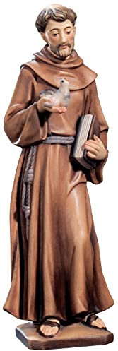 Dolfi Heiligenfigur Heiliger Franziskus H 15 cm Franz von Assisi Holzfigur Holzstatue Statue aus Ahornholz