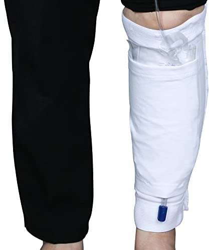Katheter-Beinbeutel-Halter, Dehnbar Katheter-Urin-Drainage-Beutel Wadenhalter-Band, Foley-Beinbeutel-Hülse für Inkontinenz-Urinbeutel. (M)