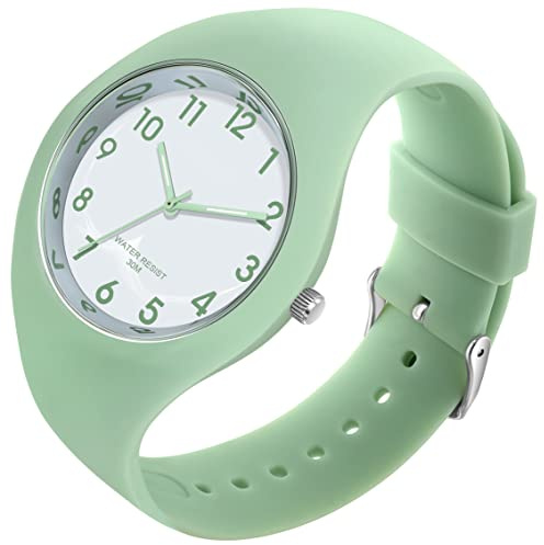 findtime Uhr Damen Armbanduhr Jelly Süßigkeiten Farbe Buntfarbig Frauen Uhren Analog Quarz Damenuhr mit Silikonarmband Wasserdicht Sportuhr für Mädchen Kinderuhr Junge Uhren Kids Watch