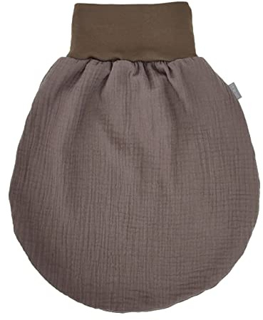 Lilakind Baby Musselin Strampelsack Schlafsack - Blumen Dunkelblau Hellblau Blumen - Ungefuettert/Gefuettert - Gr. 0-36 Monate
