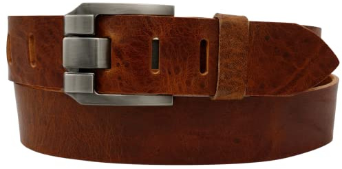 AnnaMatoni Herren Gürtel Leder 4cm breit Ledergürtel Pflanzlich gegerbtes Leder 3,5mm Stark echt Leder Made in Germany Gürtel Herren Leder