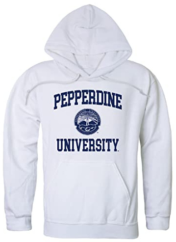 W Republic Pepperdine University Waves Seal Hoodie Sweatshirts - White, X-Large