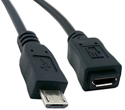 CY Kabel USB 2.0 Micro-USB 5-poliger Stecker auf 5-polige Buchse, Verlängerungskabel, Hi-Speed für Datenstrom, 150 cm, 1,5 m