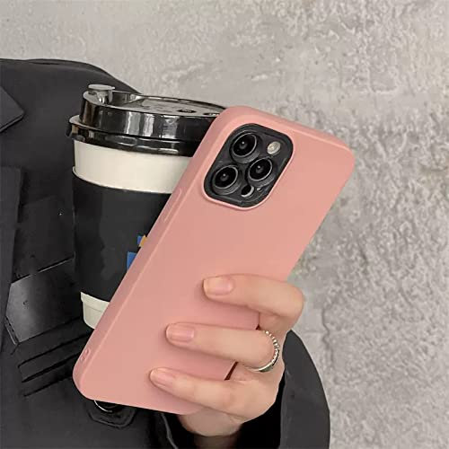 STICHY Cover posteriore morbida in silicone per iPhone 14 Plus 13 12 Mini 11 Pro Max Protezione completa per fotocamera Shell color caramella opaco 11, rosa, per iPhone 14
