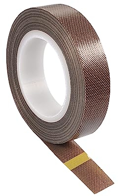 QUARKZMAN 10mm x 10m/32.8ft PTFE Klebeband x 1 Stück Hochtemperaturband für Verpackungen Thermoplaste