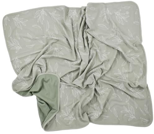 Woolino Toddler Blanket - Merino Wool and Organic Cotton Baby Blanket for Girls and Boys - 4 Season - 52.5” x 40” - Sage