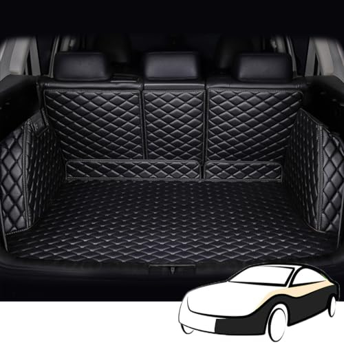 Auto Leder Kofferraumwanne Kofferraummatte für BMW X1 U11 Hybrid iX1 U11 EV 2022 2023 2024 Trunk Mat Boot Mats VollstäNdige Einkreisung Schutzmatten ZubehöR,Blackstyle