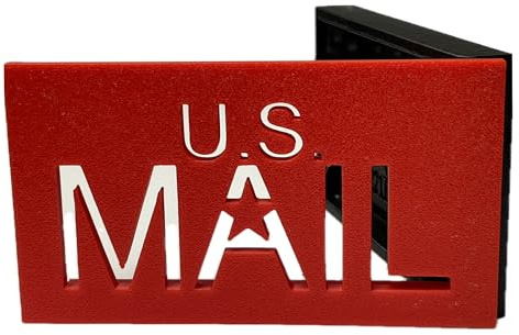 US MAIL Mailbox Flag Kit – Large Red Replacement Flag for Brick & Stone Mailboxes, ASA UV & Weather-Resistant Plastic, Universal Front Mount, 4.02” x 2.27” x 0.59”, USPS Compatible