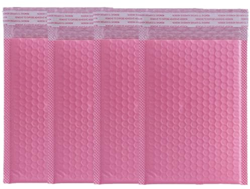 Kleine Luftpolster-Versandtaschen, 10,2 x 15,2 cm, selbstklebend, starke Haftung, wasserdicht, gepolstert, für kleine Unternehmen, Versandtaschen, Rosa, 10,2 x 15,2 cm, 28 Stück