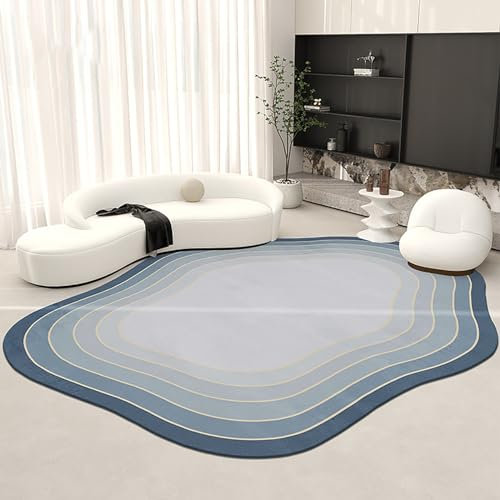 KEAOZVFE Moderne unregelmäßig geformte Teppich, rutschfeste Bereich Teppiche, Innen waschbare Teppich für Wohnzimmer Schlafzimmer Spielzimmer Dekor Bodenmatte werfen Teppich Art Deco Teppich