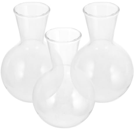 VOSAREA 3pcs Plant Propagation Station Vase Glass Plant Terrarium Hydroponic Vase Air Planter Bulb Succulent Pot Micro Landscape Vessel Desktop Decoration