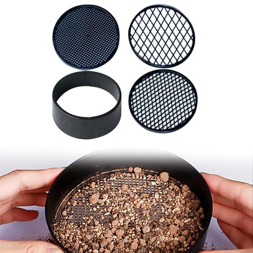 Regulierbares Gartensieb Aus Kunststoff,Runder Kunststoffsieb Für Sand,11cm Gartensieb Sieb Aus Kunststoff,Gartensieb 4-in-1,Rundsieb Mit Einstellbarer,Durchwurfsieb Rund Gartensieb,Erdsieb Für Garten