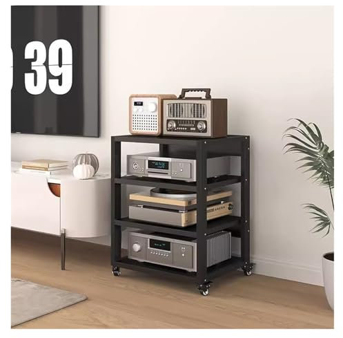 ZCFLWR unità di Sistema Hi-Fi unità multimediale AV Mobile, Torre Audio/Video, Ricevitore Stereo, Console di Gioco, Accessori TV, Lettore Dvd, Altoparlante CD, Amplificatore, Giradischi, Ripiani PE