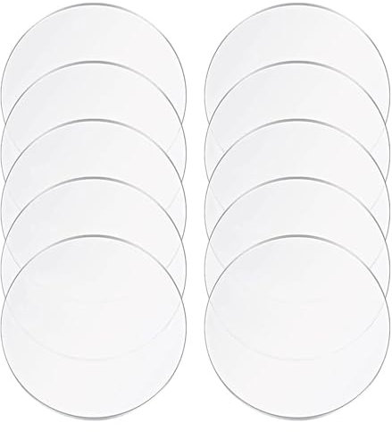 Plexiglasplatte, klare Acrylplatte, Acrylplatten Plexiglas-Kunststoffplatte 10 Stück kreisförmig, klare 5 mm dicke Acrylplatten, runde Acrylplatte, kreisförmige Rohlinge, Plattenschild for Bilderrahme