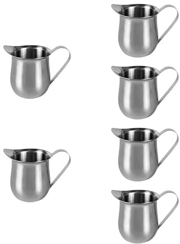 YWJLQH 6pcs Milch Pitcher für Espresso und Bar Anwendungen, 90 Ml