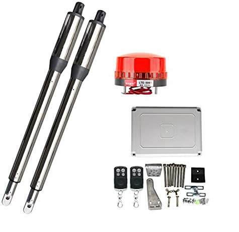 Motor Puerta Corredera, 30 0KG Accionamiento automático de la puerta de la puerta de giro con control remoto Bloqueo eléctrico Luz de advertencia Operador de puerta de la puerta del operador del motor