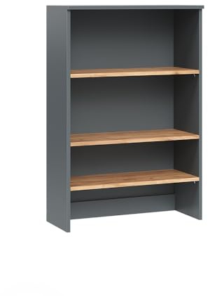 Vicco Badschrank Viktor, Anthrazit/Goldkraft Eiche, 68 x 100.4 cm | mit offenen Regalen, zur Wandmontage für zusätzlichen Stauraum im Bad