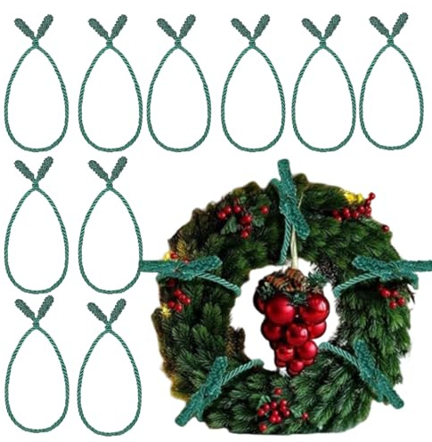 Clips für Weihnachtsgirlande, 16 Stück, saisonale Dekoration, handgewebt, gedrehte Befestigungen für Weihnachtsgirlande – für Treppengeländer, Türrahmen, Mottoparty