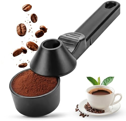 Kaffeelöffel Portionierer, Kaffee Messlöffel Trichter, Esslöffel Kaffeemesslöffel für Gemahlenen Kaffee 30 ml, Präzise Dosierung Kaffeelöffel Portionierer für Kaffee Proteinpulver, Tee Gewürze