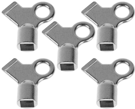 HYTROVE Heizkörper Entlüftungsschlüssel Praktisches Design aus Zinklegierung 5 Stück mit Vierkantloch 5mm für Effizientes Entlüften von Heizkörpern im