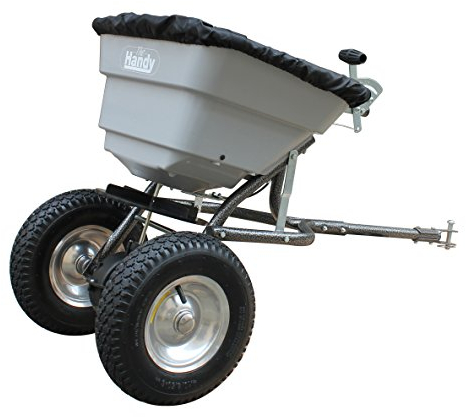 The Handy THTS Towed Broadcast Spreader 36kg Hopper, Adjustable Feed Control - 2 Year Guarantee