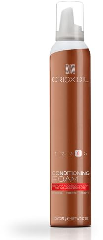 CRIOXIDIL - Espuma Pelo - Espuma Acondicionadora - 405 ml - Fijación Fuerte - Larga Duración - Fijación para Peinados con Formas y Volúmenes Extremos - Ideal para Cabellos Medios y Gruesos