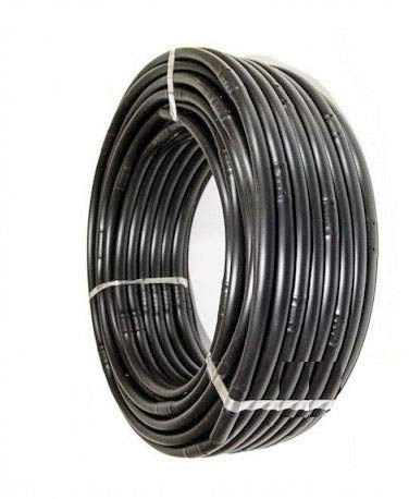 Tuyau de culture de 16 mm. 2 litres avec goutte intégrée turbulent tous les 50 cm. 100 mètres de longueur. Économie extraordinaire de consommation d'eau.