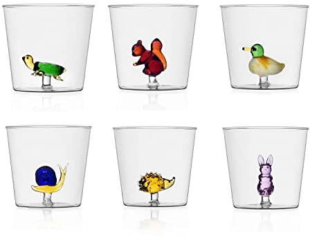 Ichendorf Animal Farm 2 Bicchiere Tumbler 35 Cl Set 6 Pz Colori Assortiti