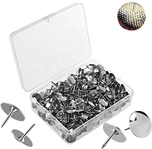 500 Stück Reißzwecken, Heftzwecken Silber Reißnägel Runde 10mm Thumb Tacks für Büro Zum Aufhängen Von Memos Und Bildern DIY