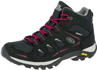 Brütting MOUNT FRAKES HIGH Damen Trekking- & Wanderstiefel, Schwarz/ Pink, 44 EU
