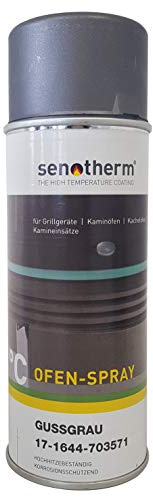 Ofenrohr Beschichtung Lackspray 400ml Senotherm Spraydose in gussgrau