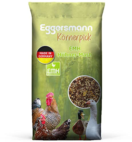 Eggersmann Körnerpick 15kg Hühnerfutter - EMH Hühner Mash - Hühner Futter mit Wild-, Hell- und Gewürzkräutern - Eggersmann Ergänzungsfutter für Hühner Gänse und Enten