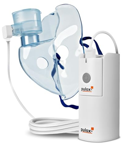 Pulox IN-200 Vapo Inhalationsgerät portabler Vernebler mit Maske | Kompakter Nebulizer für Erwachsene und Kinder, ideal für die mobile Anwendung zuhause und unterwegs